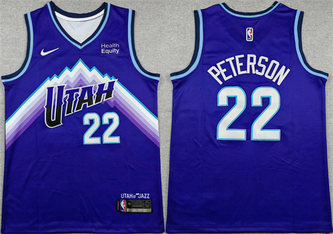 Men's Utah Jazz #22 Darryn Peterson Purple 2026 Draft Icon Edition Stitched Basketball Jersey